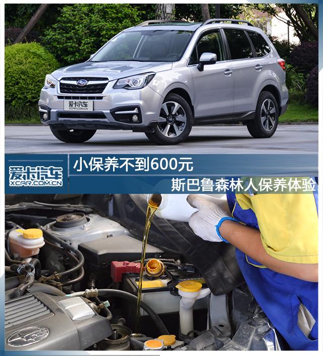 小保不到600元 森林人保养体验