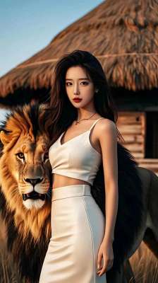 美女与野兽 真人(当性感遇上野性：美女与野兽的绝美合影，你喜欢吗？)